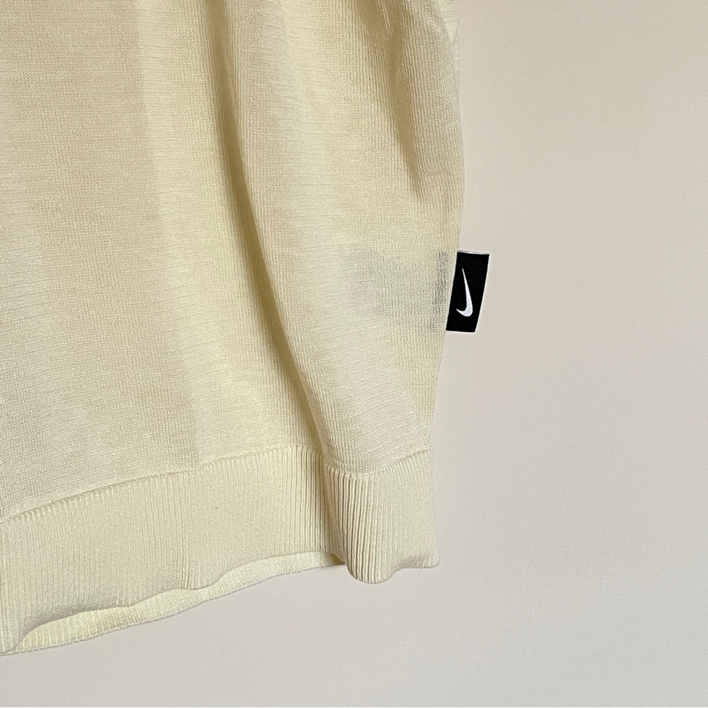 Nike V-Neck Sweater Big Swoosh Cream Size XL FD2873-113 - Picture 6 of 6